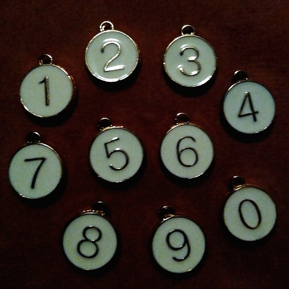 White Disc Charms Personalized Any Year Anniversary Grads Birthday Earrings Gold - Picture 3 of 5